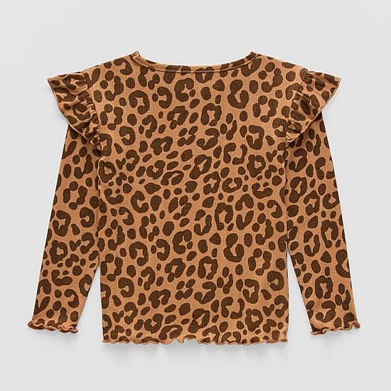 Okie Dokie Toddler & Little Girls Round Neck Long Sleeve Regular Fit Graphic T-Shirt