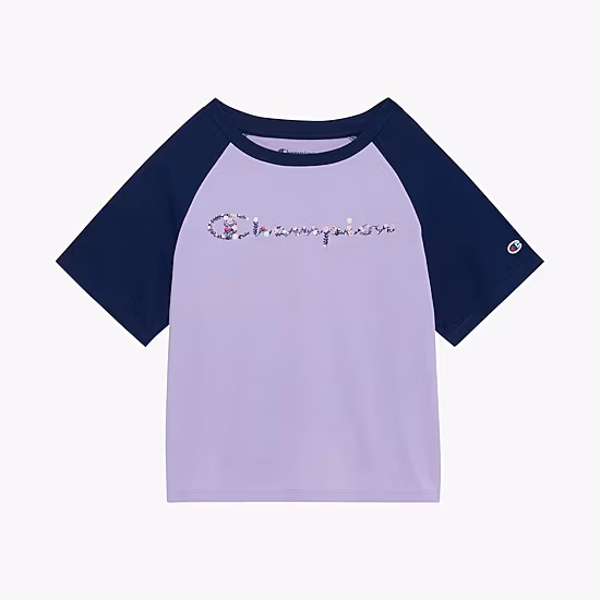 Champion Big Kid Girls Crew Neck Short Sleeve Loose Fit Graphic T-Shirt