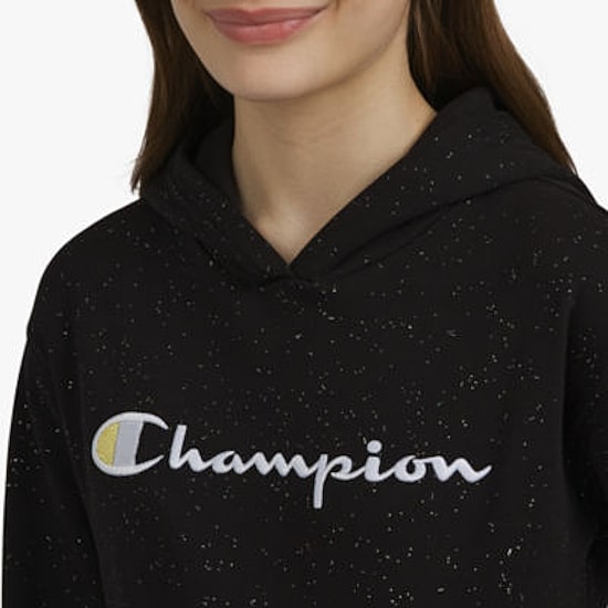 Champion Glitter Big Kid Girls Long Sleeve Fleece Active Hoodie