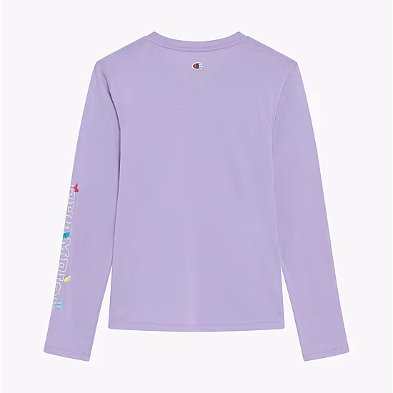 Champion Big Kid Girls Crew Neck Long Sleeve Active T-Shirt