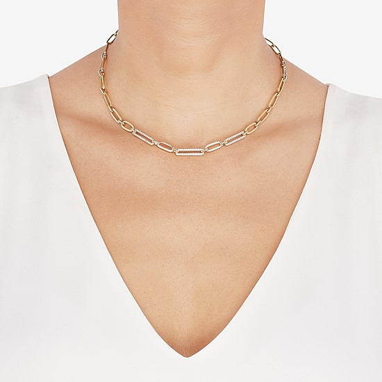 Limited Quantities! Womens 14K Gold 16 Inch Paperclip Chain Necklace