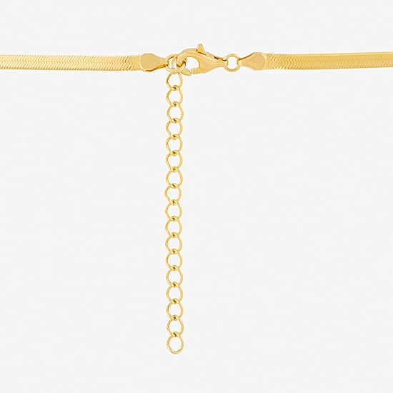 Limited Quantities! Womens White Diamond 14K Gold Over Silver 18 Inch Chevron Necklace