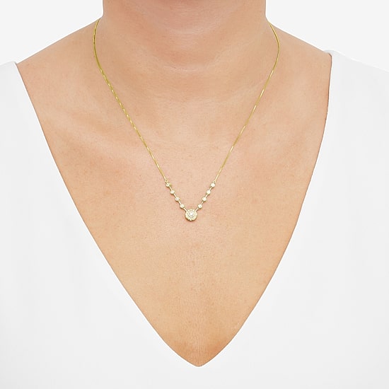 Limited Quantities! Womens 1/2 CT. T.W. Lab Grown White Diamond 10K Gold 18 Inch Pendant Necklace