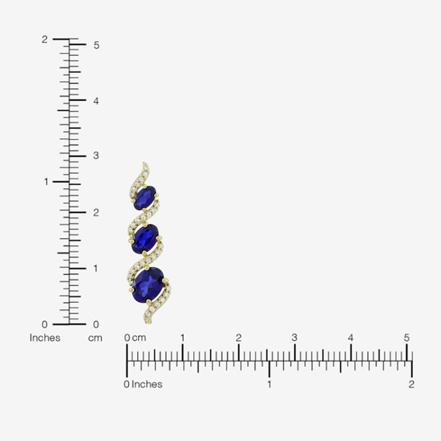 Womens Lab Created Blue Sapphire 14K Gold Over Silver 18 Inch Pendant Necklace