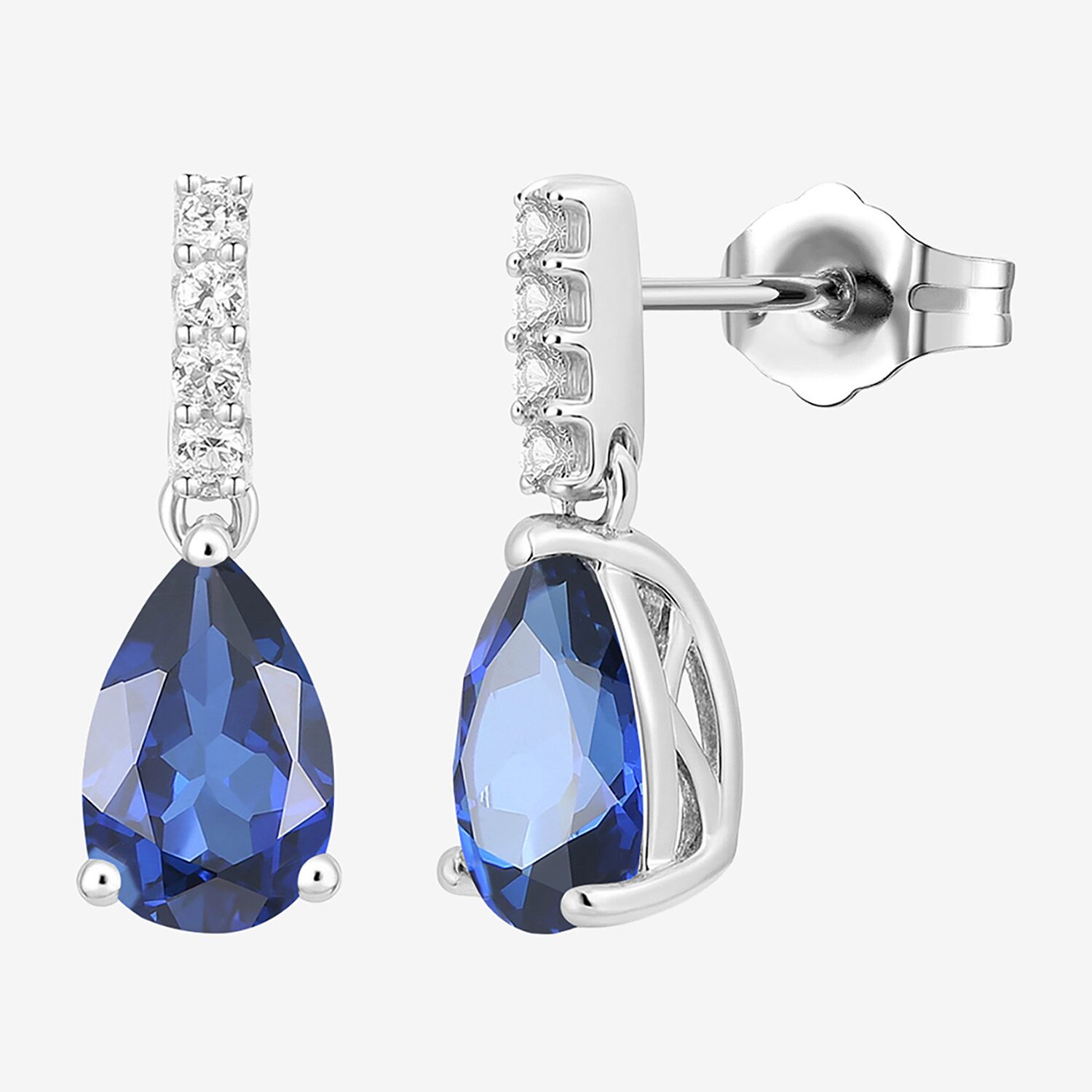 Womens Lab Created Blue Sapphire Sterling Silver Pear 2-pc. Jewelry Set