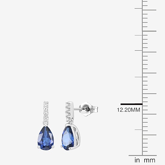 Womens Lab Created Blue Sapphire Sterling Silver Pear 2-pc. Jewelry Set