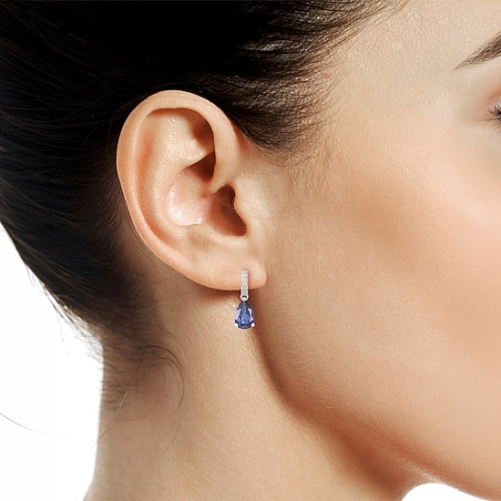 Womens Lab Created Blue Sapphire Sterling Silver Pear 2-pc. Jewelry Set