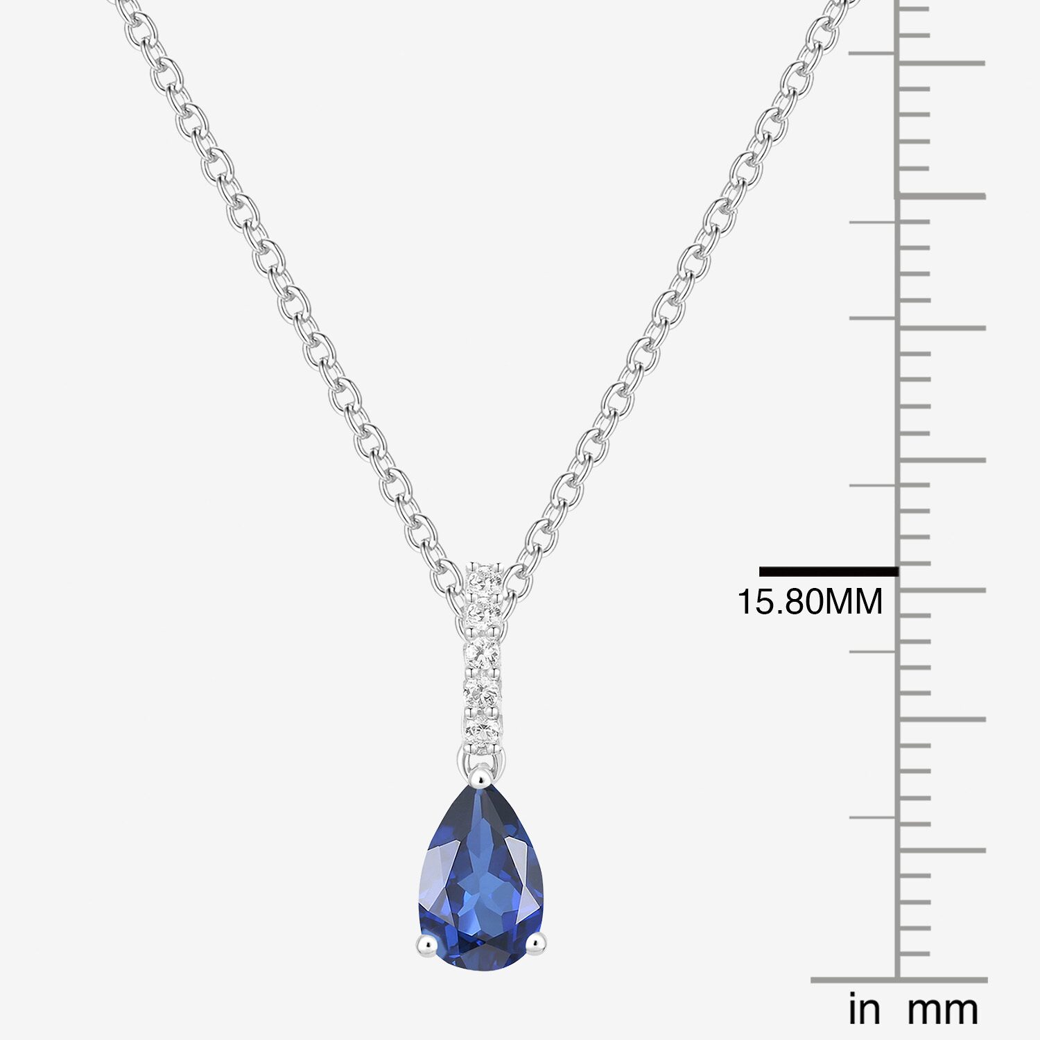 Womens Lab Created Blue Sapphire Sterling Silver Pear 2-pc. Jewelry Set