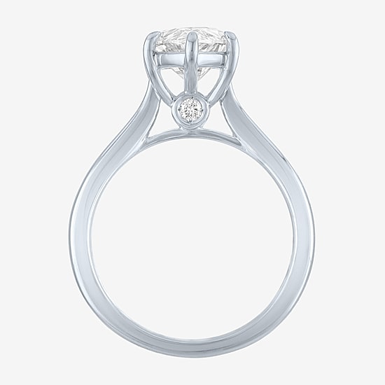 (G / Si1-Si2) Womens 3 CT. T.W. Lab Grown White Diamond Sterling Silver Marquise Solitaire 3-Stone Engagement Ring