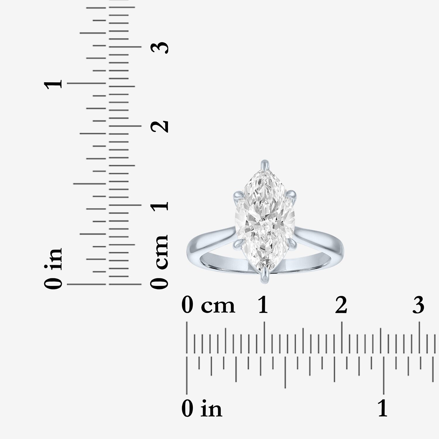(G / Si1-Si2) Womens 3 CT. T.W. Lab Grown White Diamond Sterling Silver Marquise 3-Stone Engagement Ring