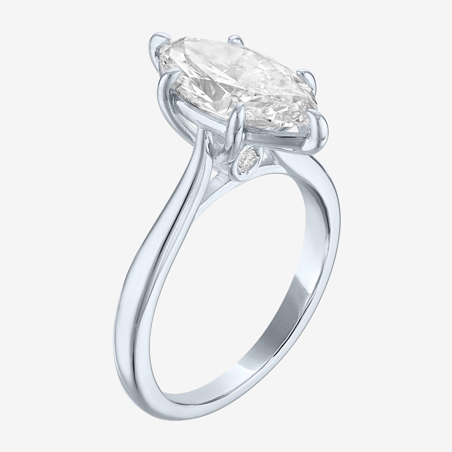 (G / Si1-Si2) Womens 3 CT. T.W. Lab Grown White Diamond Sterling Silver Marquise 3-Stone Engagement Ring