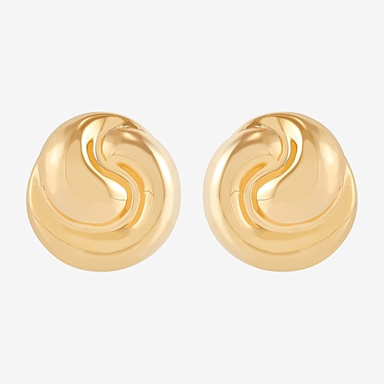 Limited Quantities! 18K Gold Over Silver 18.2mm Stud Earrings