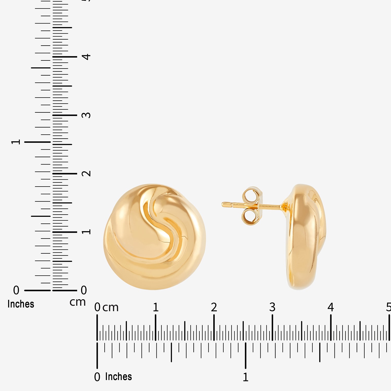 Limited Quantities! 18K Gold Over Silver 18.2mm Stud Earrings
