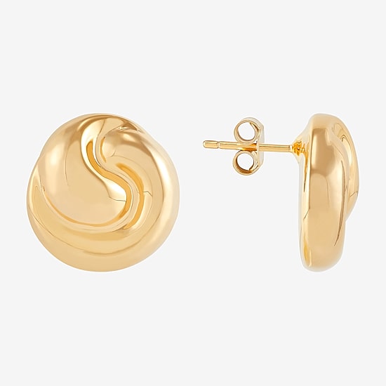 Limited Quantities! 18K Gold Over Silver 18.2mm Stud Earrings