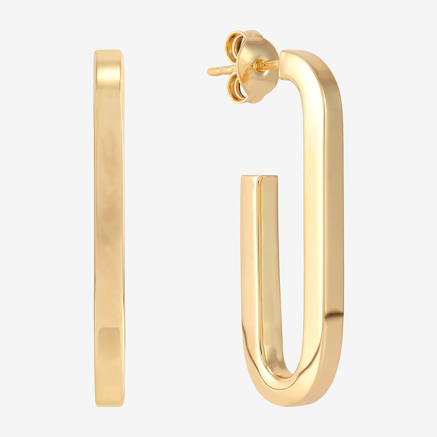 Limited Quantities! Womens 18K Gold Over Silver 33mm Hoop Earrings