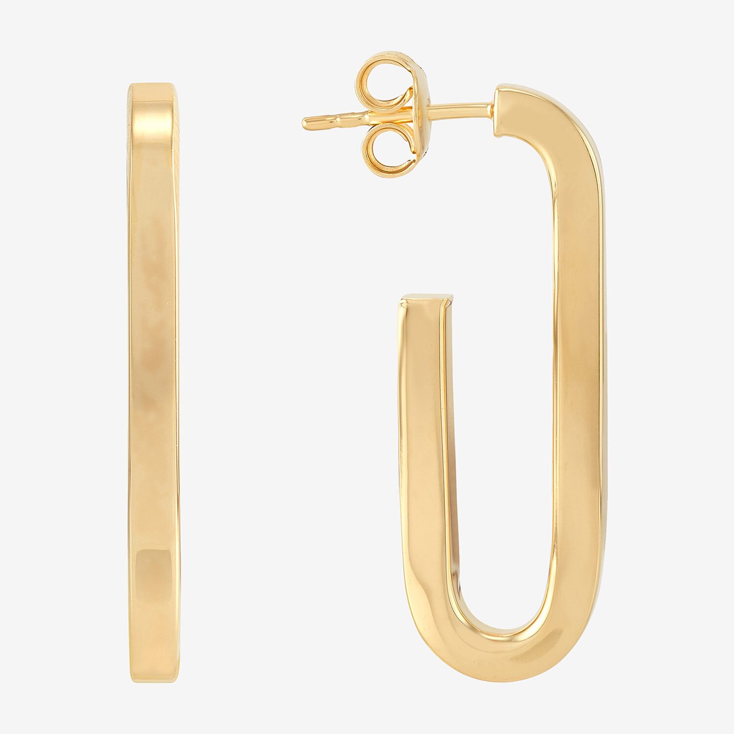 Limited Quantities! Womens 18K Gold Over Silver 33mm Hoop Earrings