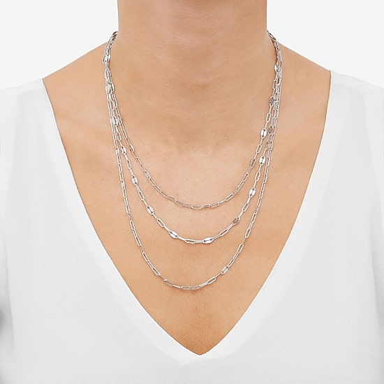 Limited Quantities! Womens Sterling Silver 16 Inch Beaded Necklace