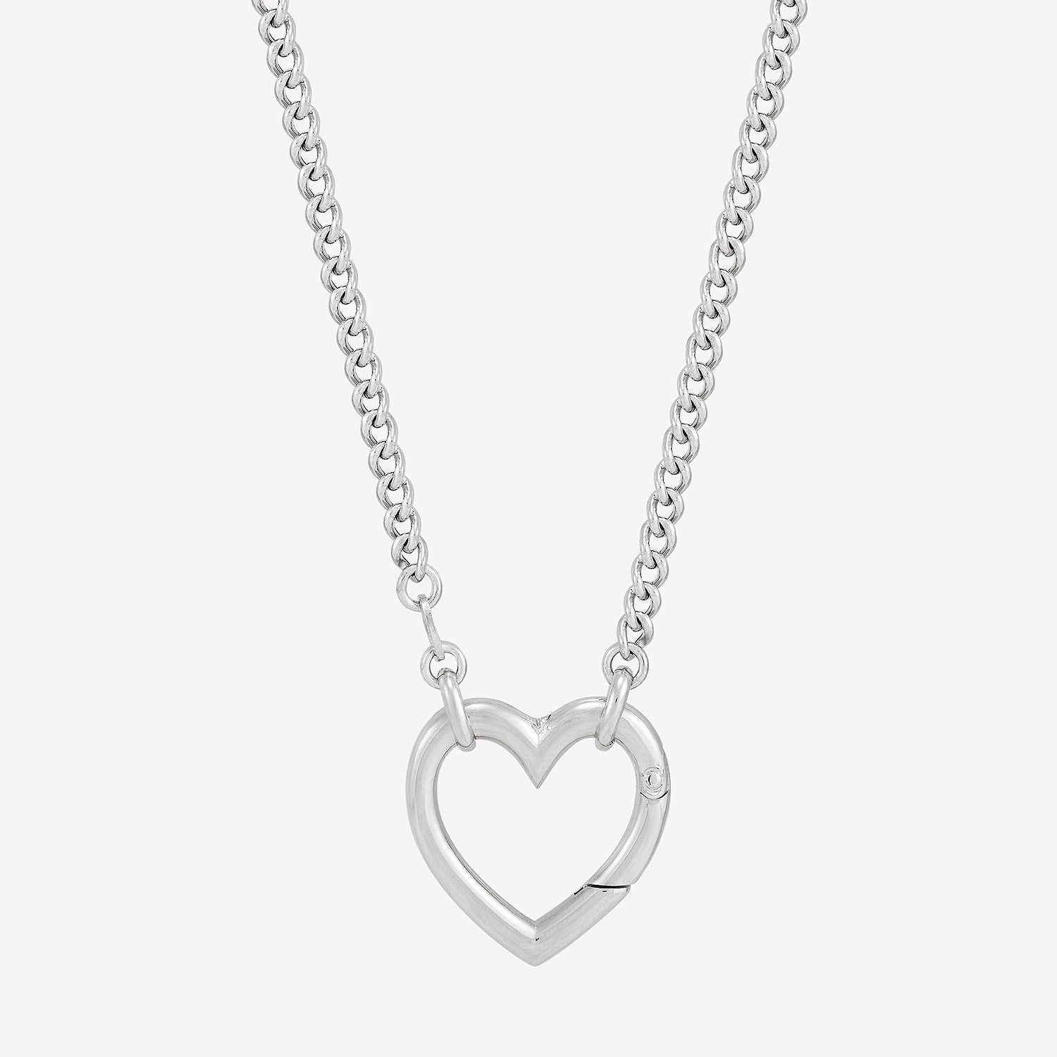 Limited Quantities! Womens Sterling Silver Heart 17 Inch Pendant Necklace