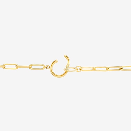 Limited Quantities! Womens 18K Gold Over Silver Paperclip 16 Inch Pendant Necklace