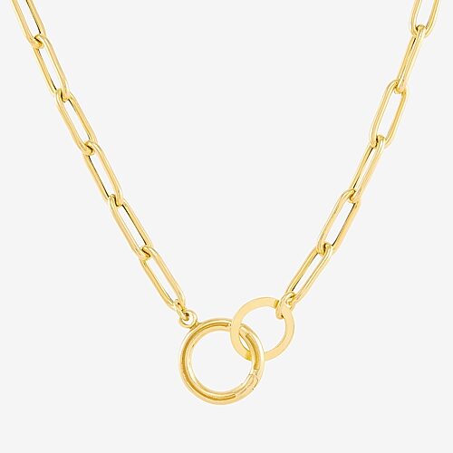 Limited Quantities! Womens 18K Gold Over Silver Paperclip 16 Inch Pendant Necklace, One Size, Yellow