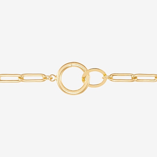 Limited Quantities! Womens 18K Gold Over Silver Paperclip 16 Inch Pendant Necklace