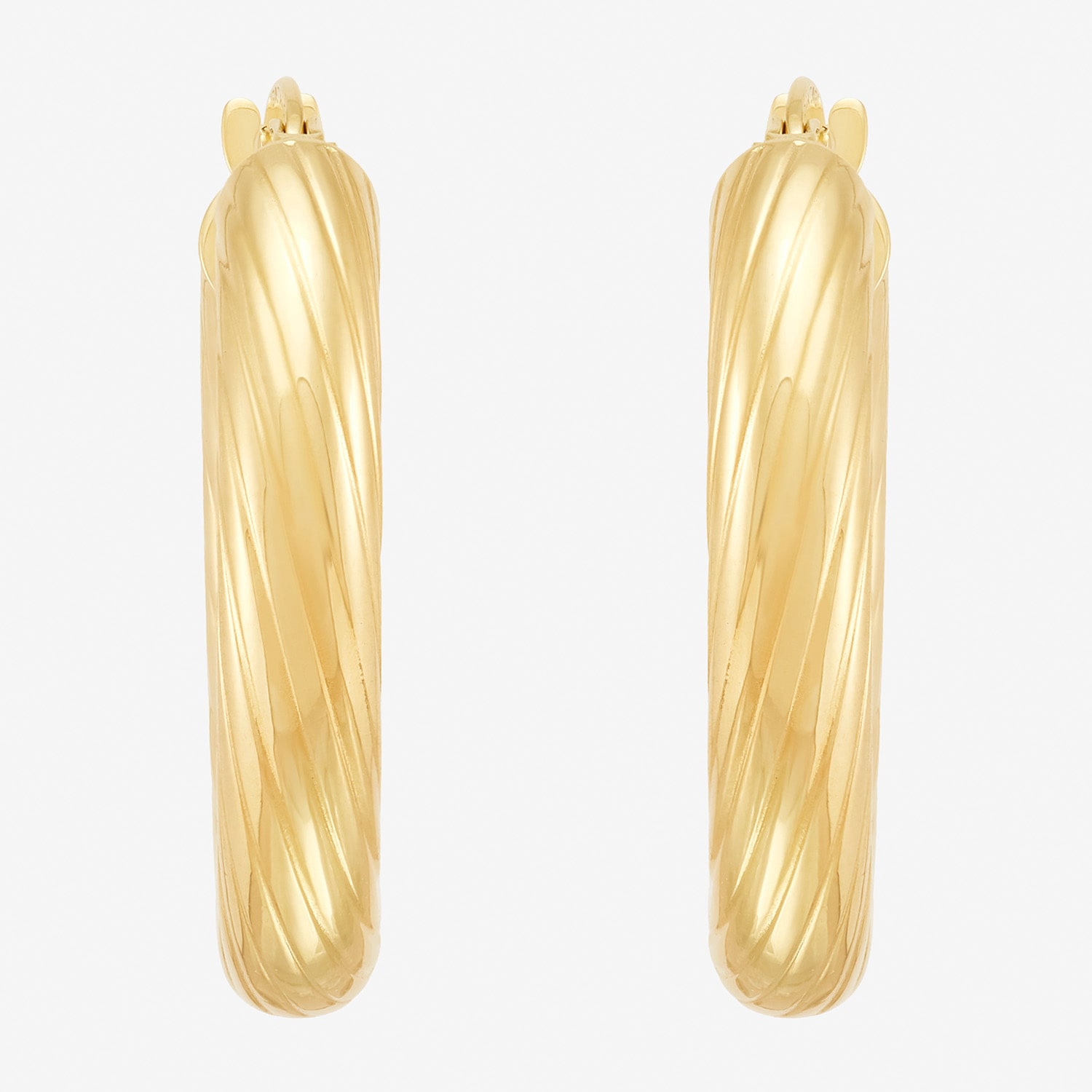 Limited Quantities! Womens 10K Gold 22.7mm Hoop Earrings