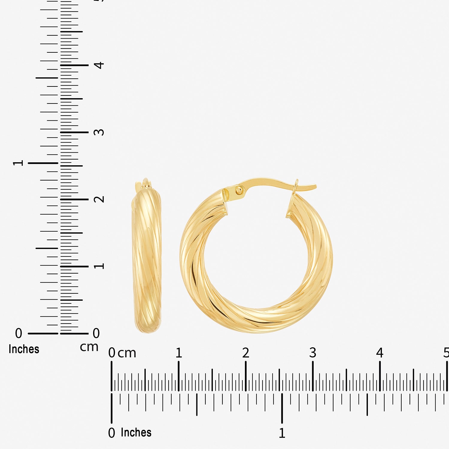 Limited Quantities! Womens 10K Gold 22.7mm Hoop Earrings