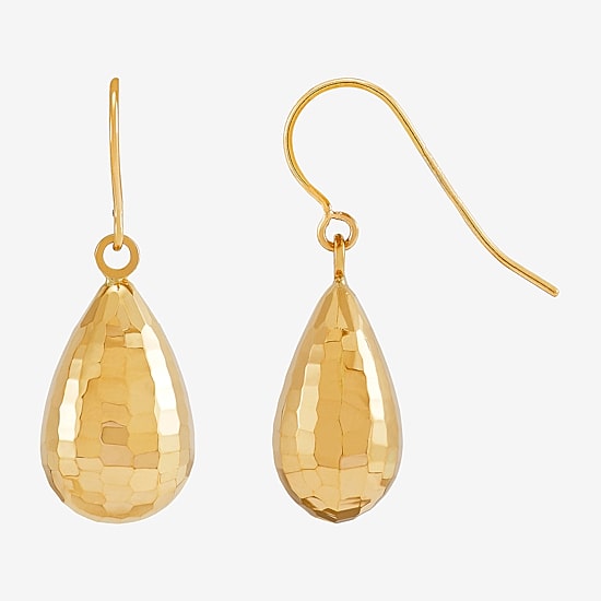 Limited Quantities! Womens 10K Gold Drop Earrings
