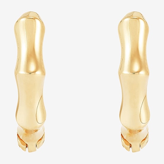 Limited Quantities! Womens 10K Gold 14.7mm Hoop Earrings