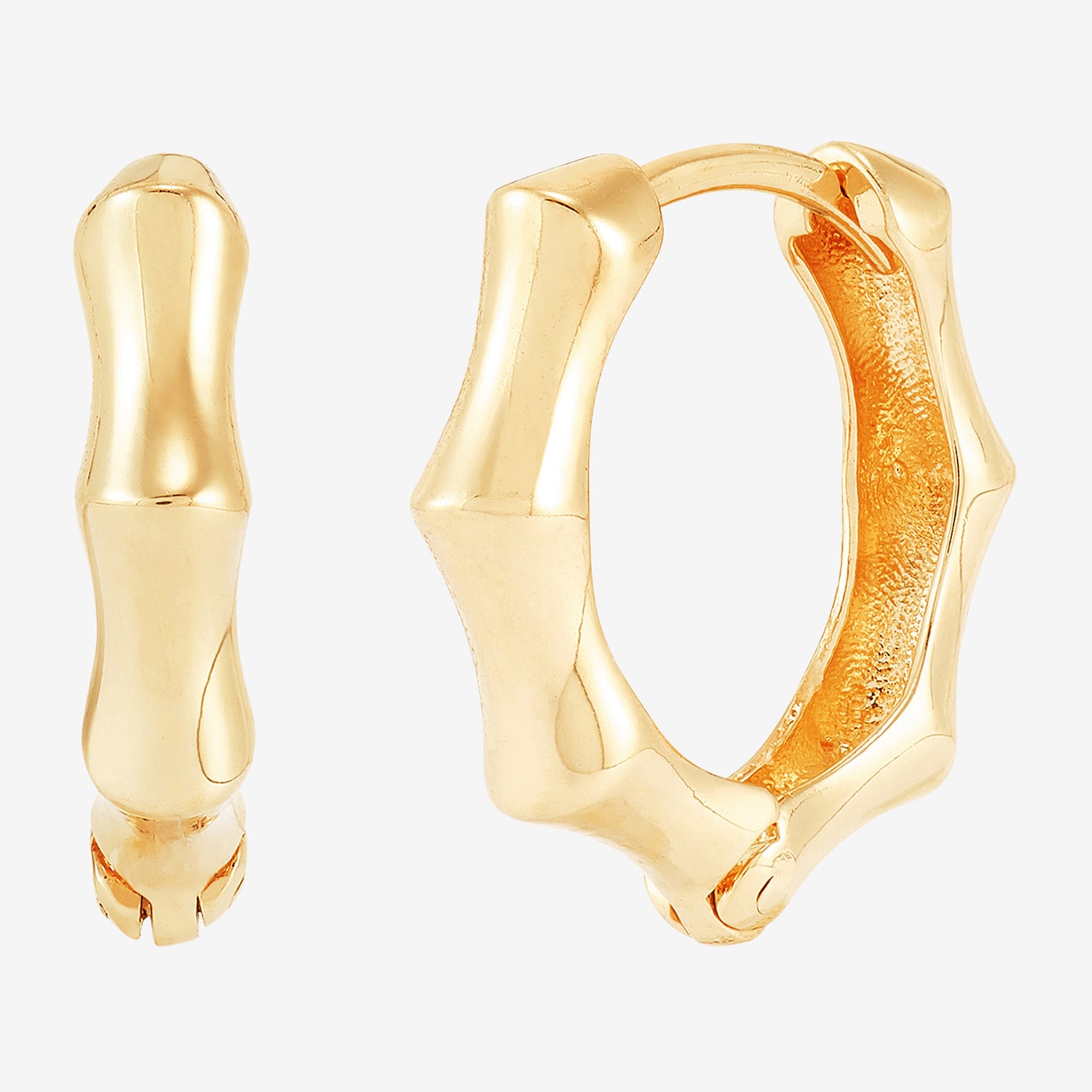 Limited Quantities! Womens 10K Gold 14.7mm Hoop Earrings