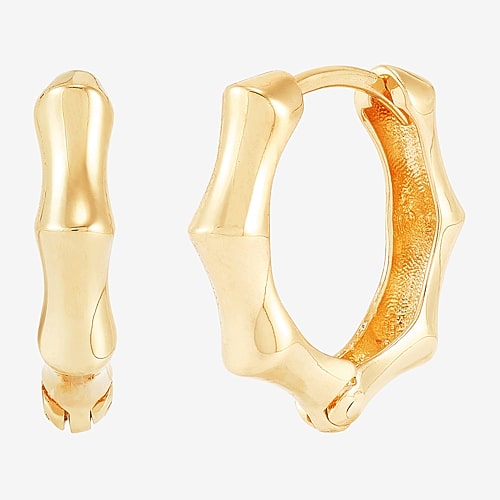 Limited Quantities! Womens 10K Gold 14.7mm Hoop Earrings, One Size, Yellow