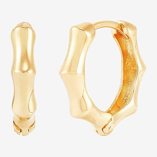 Limited Quantities! Womens 10K Gold 14.7mm Hoop Earrings
