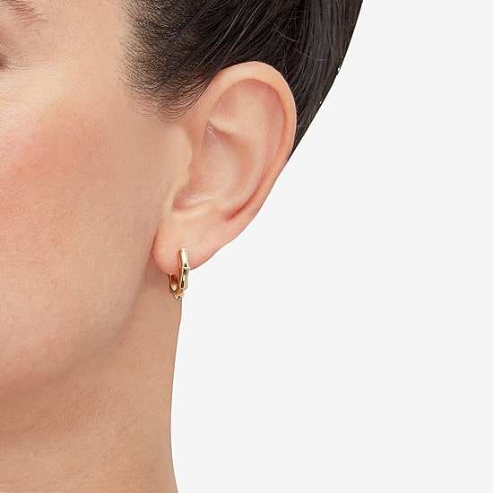 Limited Quantities! Womens 10K Gold 14.7mm Hoop Earrings