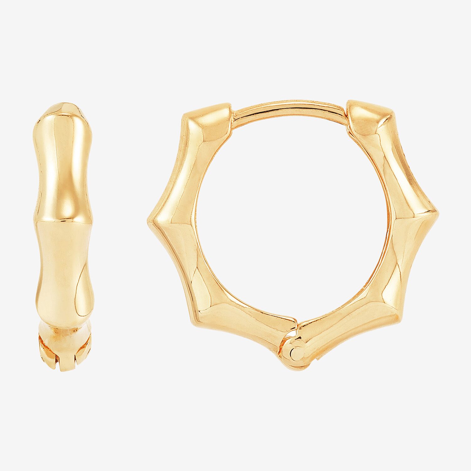 Limited Quantities! Womens 10K Gold 14.7mm Hoop Earrings