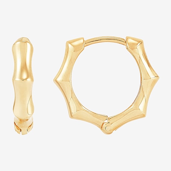Limited Quantities! Womens 10K Gold 14.7mm Hoop Earrings