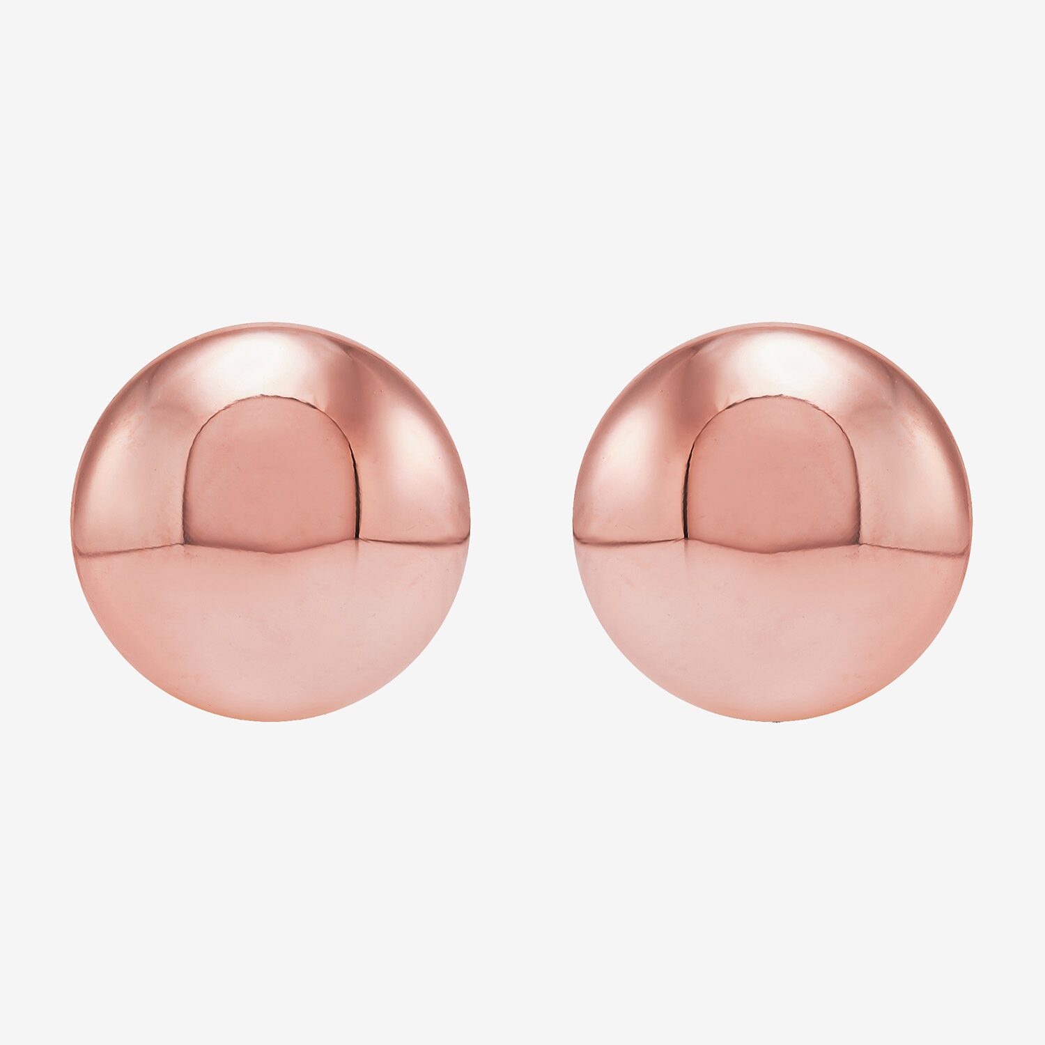 Limited Quantities! 14K Rose Gold 8mm Ball Stud Earrings