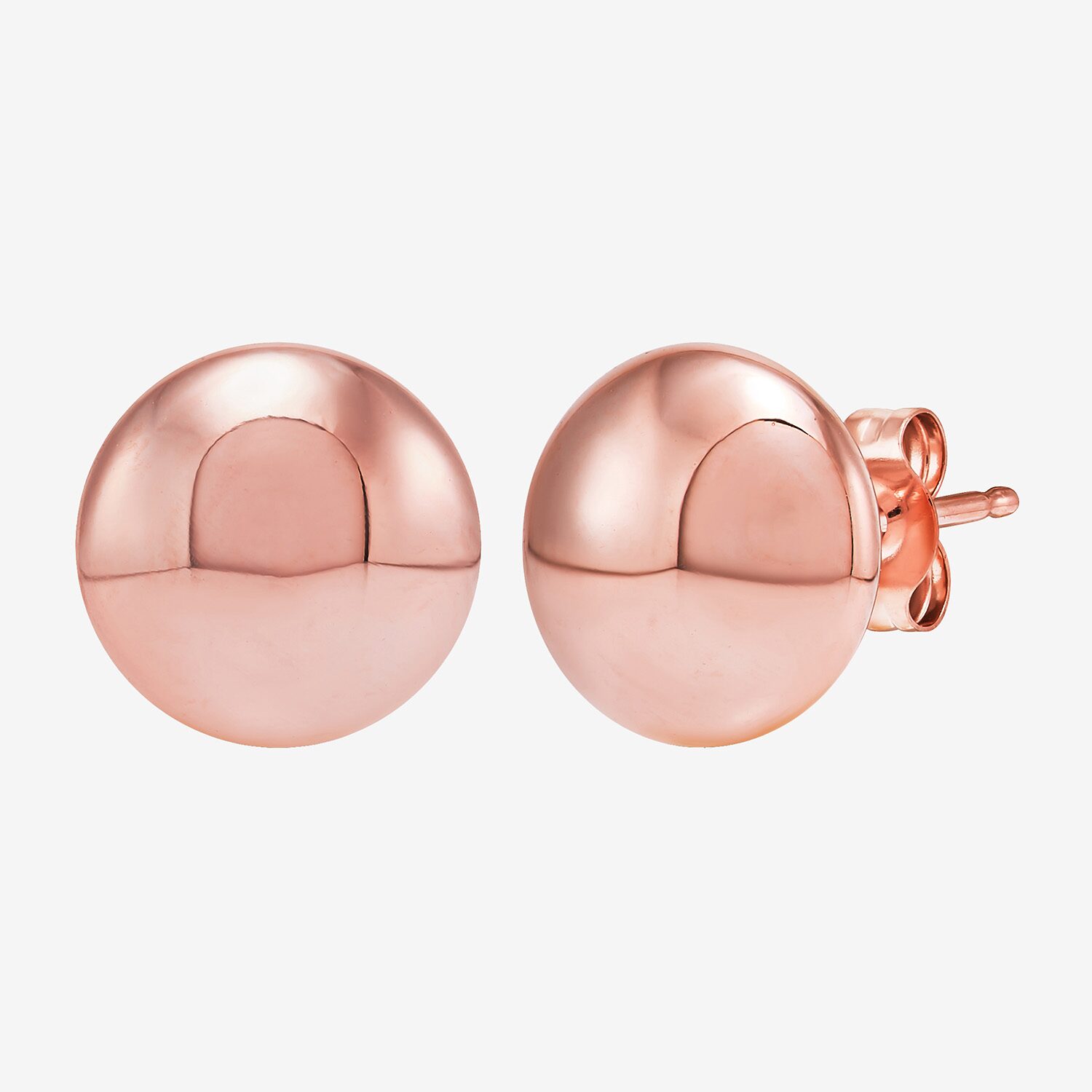 Limited Quantities! 14K Rose Gold 8mm Ball Stud Earrings