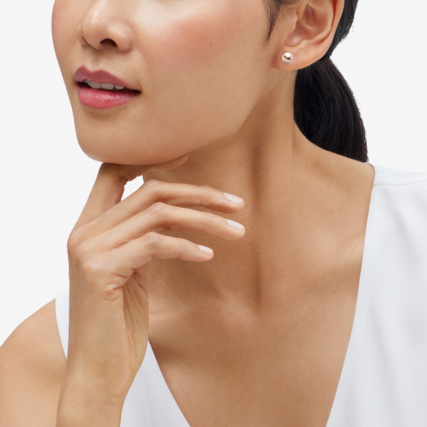 Limited Quantities! 14K Rose Gold 8mm Ball Stud Earrings
