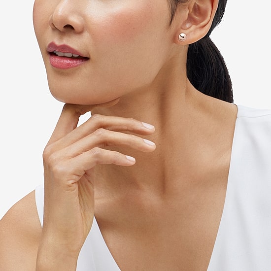Limited Quantities! 14K Rose Gold 8mm Ball Stud Earrings