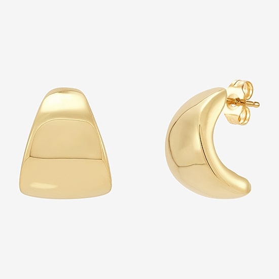 Limited Quantities! Womens 10K Gold 13.1mm Hoop Earrings