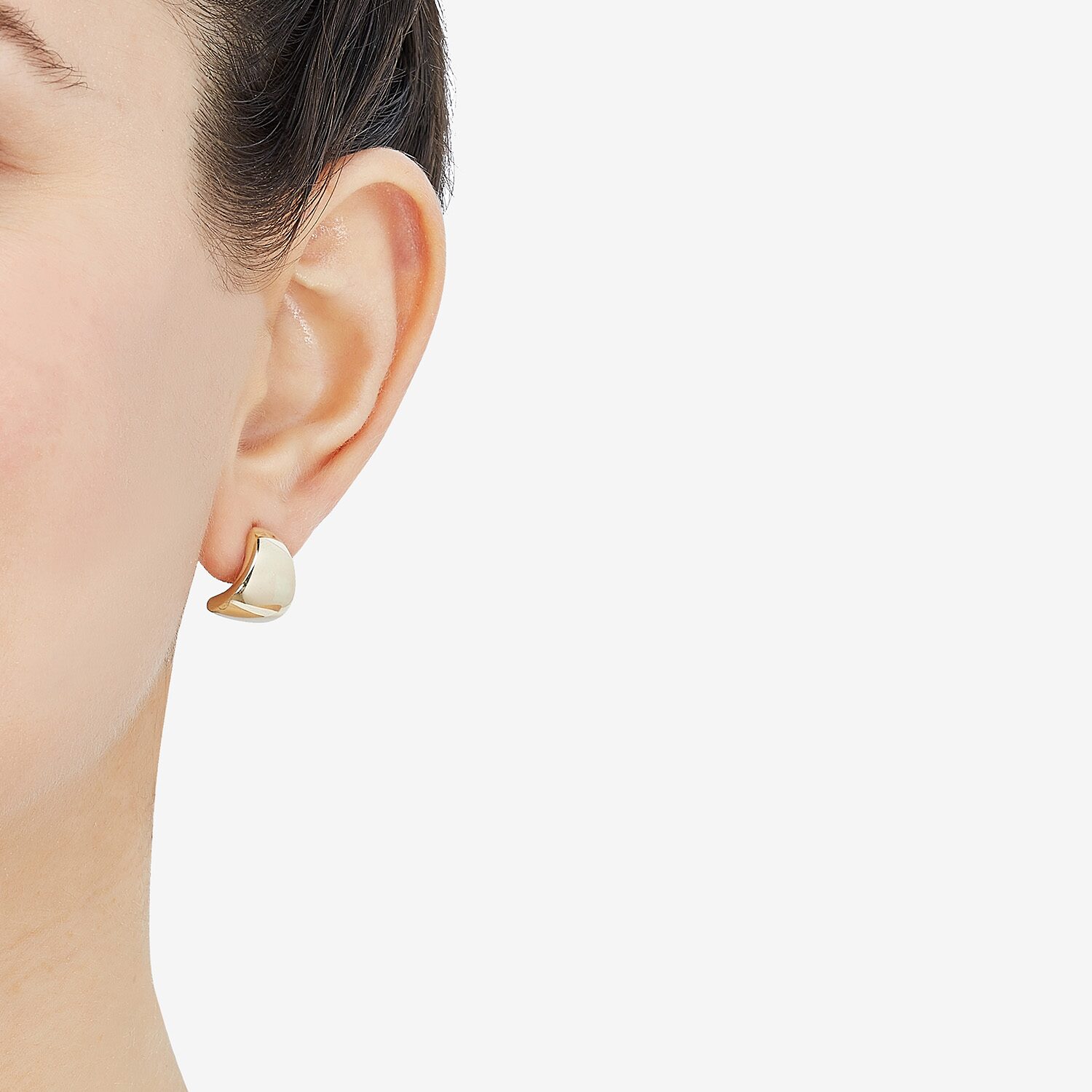 Limited Quantities! Womens 10K Gold 13.1mm Hoop Earrings