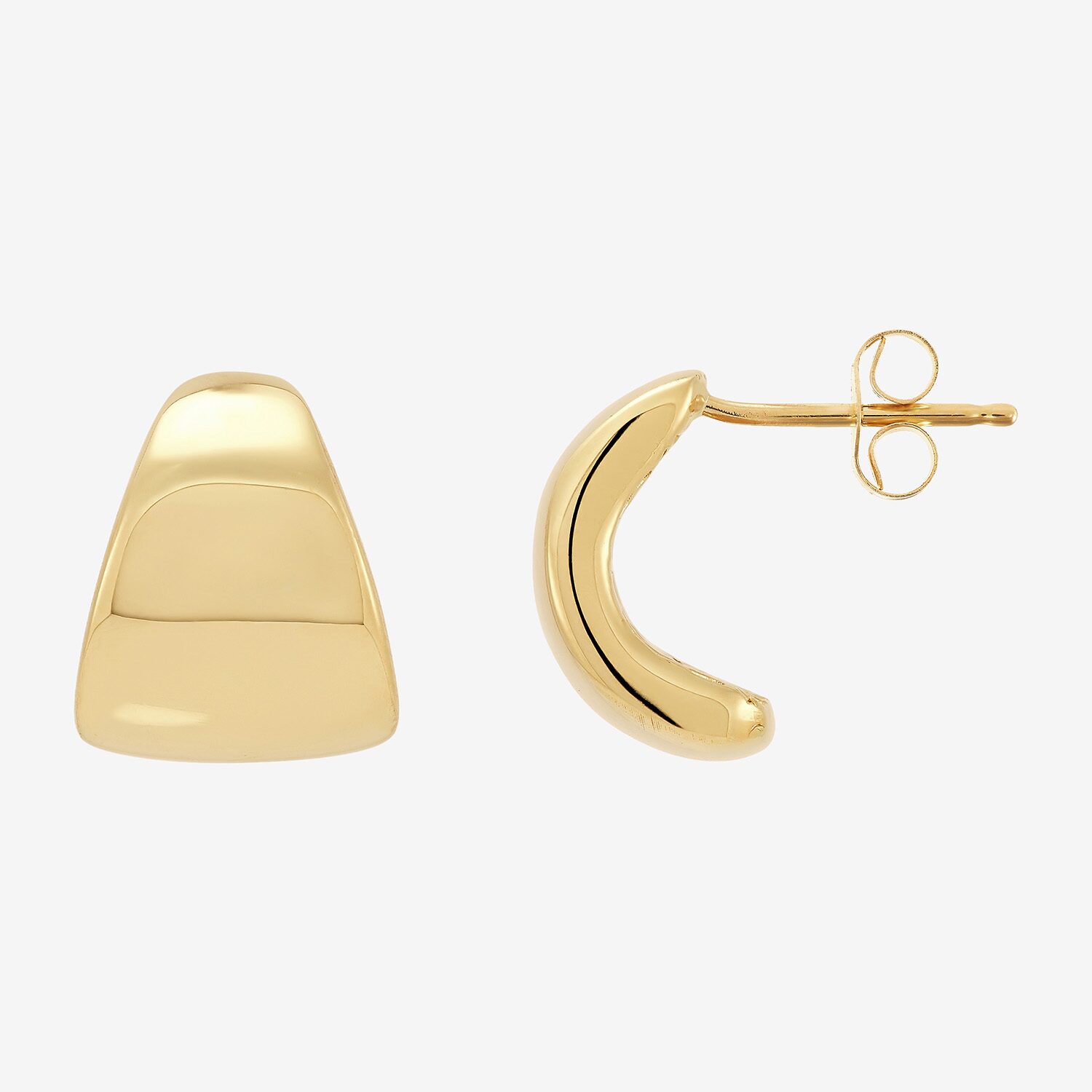 Limited Quantities! Womens 10K Gold 13.1mm Hoop Earrings