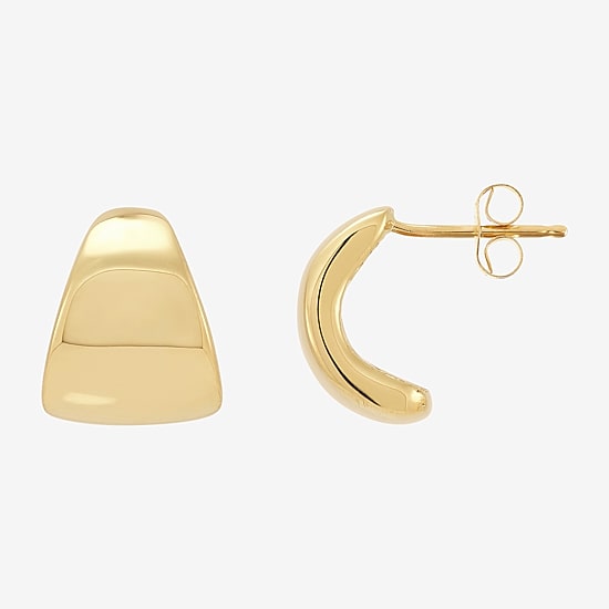 Limited Quantities! Womens 10K Gold 13.1mm Hoop Earrings