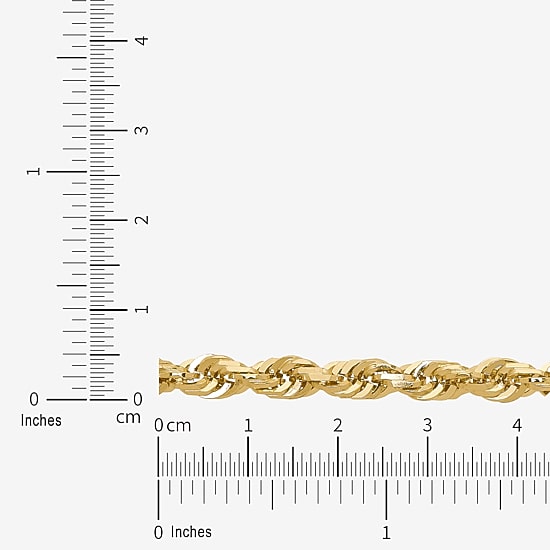 Limited Quantities! Womens 10K Gold 24 Inch Rope Chain Necklace