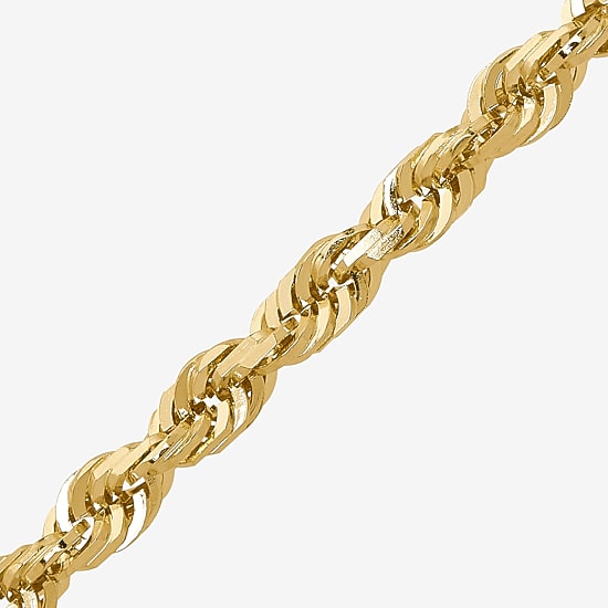 Limited Quantities! Womens 10K Gold 24 Inch Rope Chain Necklace