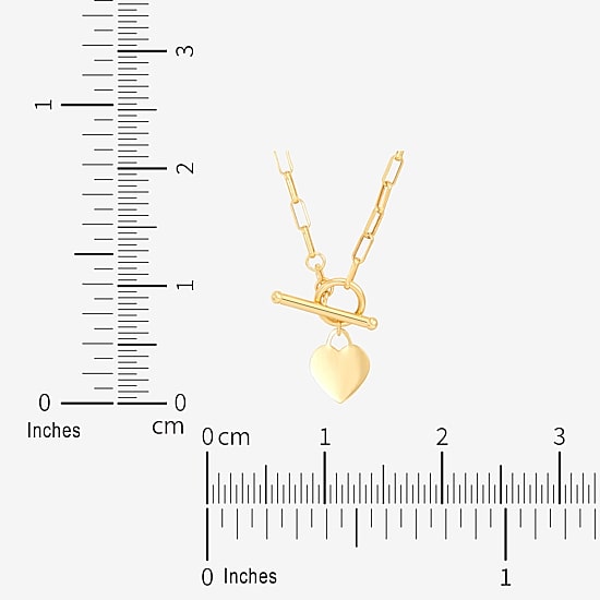 Limited Quantities! Womens 14K Gold Heart 17 Inch Pendant Necklace