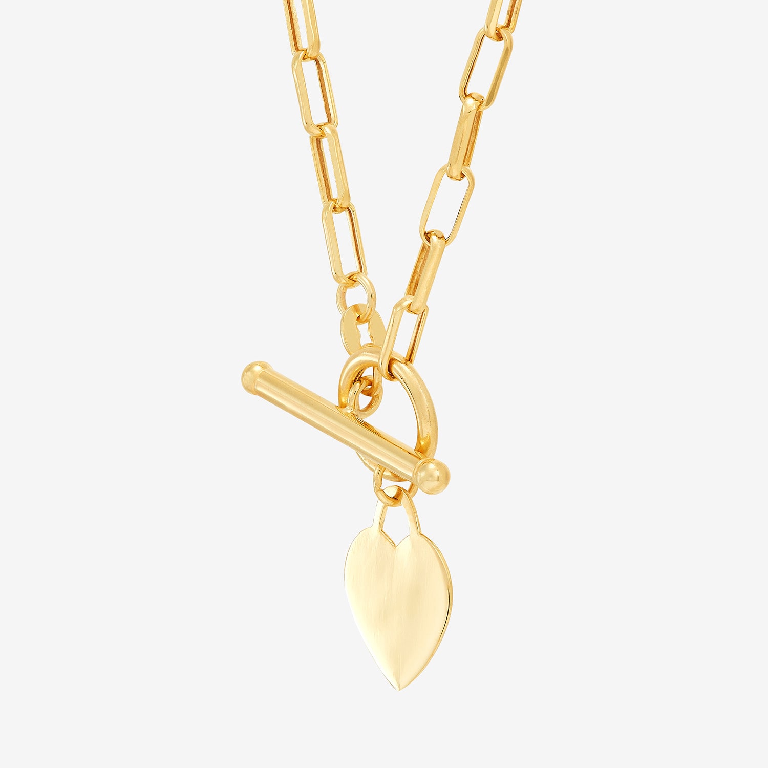 Limited Quantities! Womens 14K Gold Heart Inch Pendant Necklace