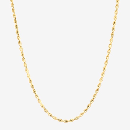 Limited Quantities! Womens 14K Gold 18 Inch Rope Chain Necklace