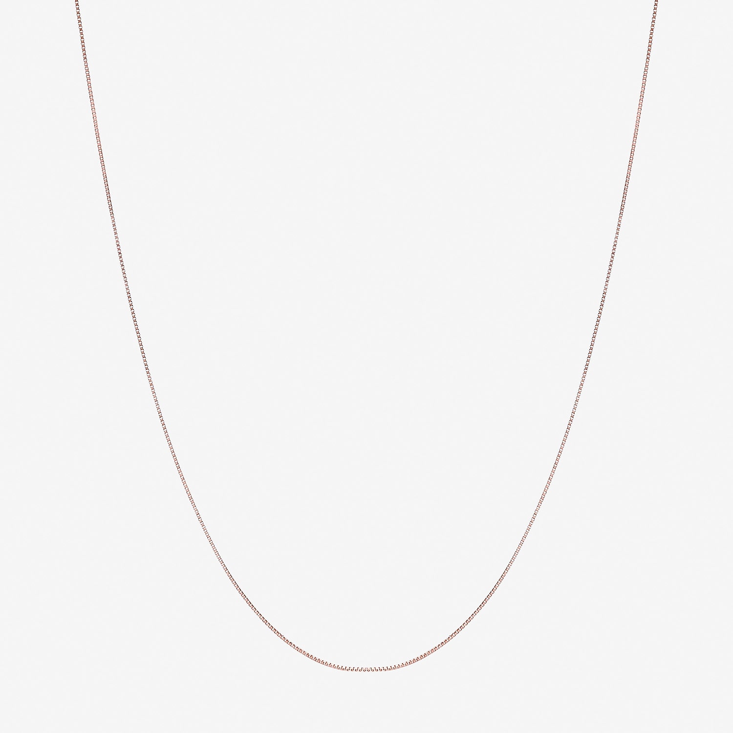 Limited Quantities! Womens 14K Rose Gold 20 Inch Box Chain Necklace
