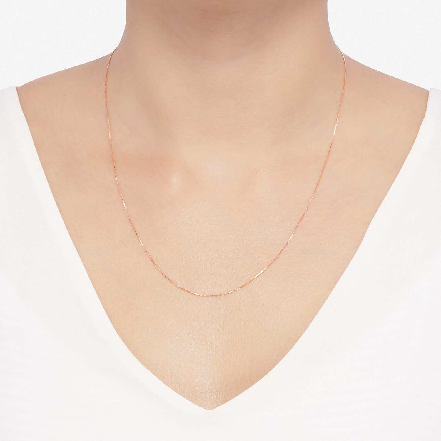 Limited Quantities! Womens 14K Rose Gold 20 Inch Box Chain Necklace